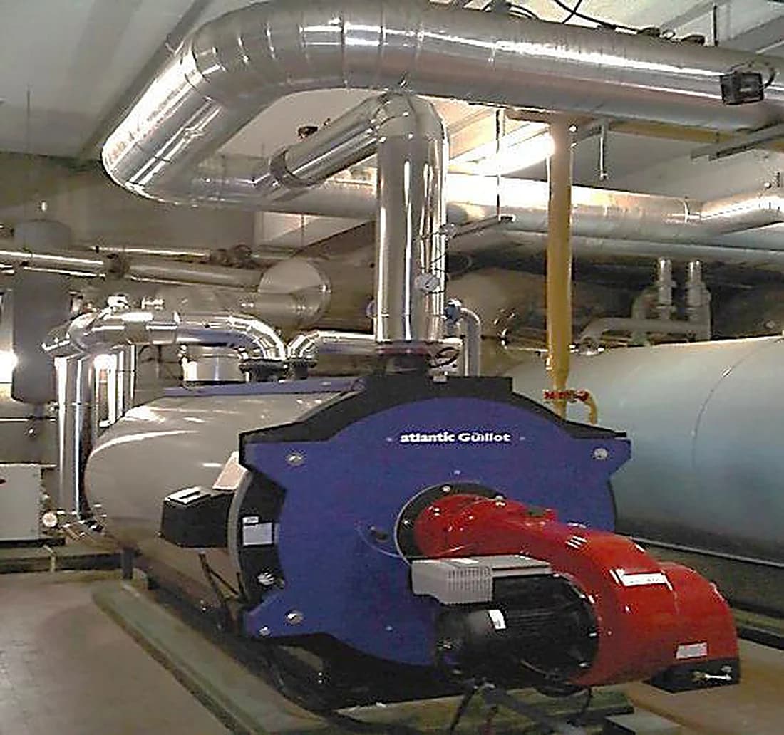 Chaudière gaz haut rendement et brûleur de la chaufferie du CIRC à Lyon